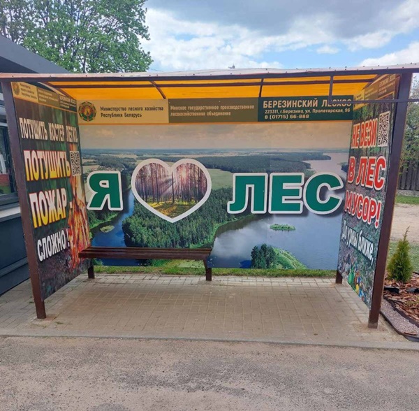 Брендированная остановка Березинского лесхоза появилась в городе